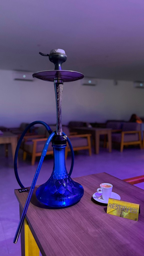 Shisha on a reserved table at Mamma Mia